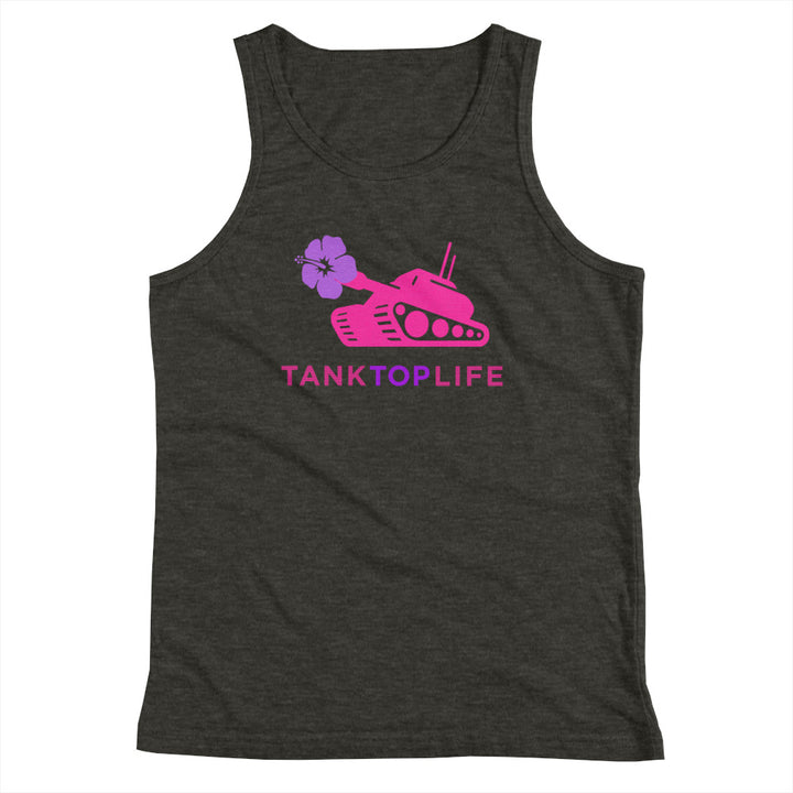 Pink Flower Tank - Youth